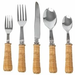 The Enchanted Home - Basketweave Flatware Set 5pce