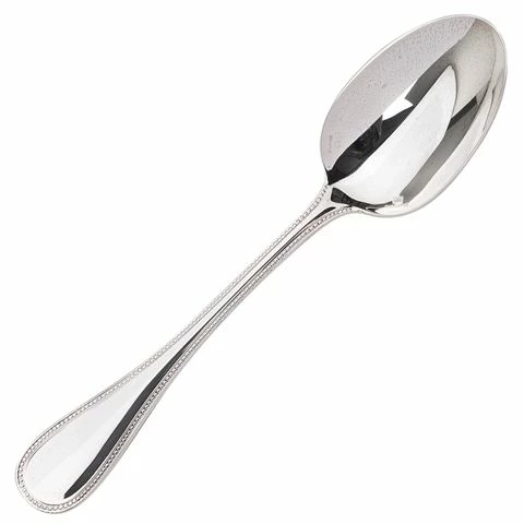 Christofle - Perles Place Soup Spoon Silver-Plated 3 Christofle - Perles Place Soup Spoon Silver-Plated