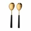 Cutipol - Ebony Matte Black & Gold Salad Set 2pce -Cutipol Shop 177822 Large