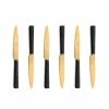 Cutipol - Ebony Matte Black & Gold Steak Knife Set 6pce 2 Cutipol - Ebony Matte Black & Gold Steak Knife Set 6pce -Cutipol Shop 177828 Large