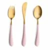 Cutipol - Alice Pink & Gold Children's Cutlery Set 3pce 1 Cutipol - Alice Pink & Gold Children's Cutlery Set 3pce -Cutipol Shop 177832 Large