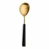 Cutipol - Ebony Matte Black & Gold Serving Spoon -Cutipol Shop 177880 Large