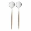 Cutipol - Goa Ivory/Matte Steel Salad Set 2pce -Cutipol Shop 177895 Large