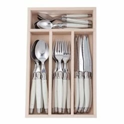 Laguiole - Debutante Cutlery Set White 24pce