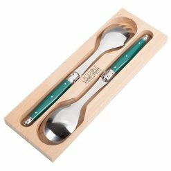 Laguiole - Debutante Salad Server Forest Green Set 2pce