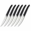 Cutipol - Rib Black/Steel Steak Knife Set 6pce -Cutipol Shop 409530 Large
