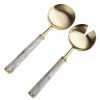 Flair Decor - Mother Of Pearl Gold Salad Server Set 2pce 2 Flair Decor - Mother Of Pearl Gold Salad Server Set 2pce -Cutipol Shop 414955 Large