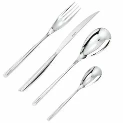 Sambonet - Bamboo PVD Flatware S/Steel Silver Set 24pcs