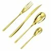 Sambonet - Bamboo PVD Flatware S/Steel Gold Set 24pcs -Cutipol Shop 415142 Large
