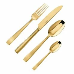 Sambonet - Flat PVD Flatware Set S/Steel Gold 24pce