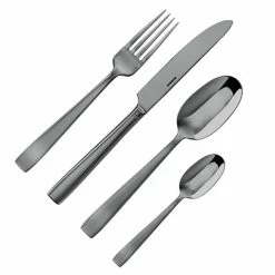 Sambonet - Flat PVD Flatware S/Steel Black Set 24pce