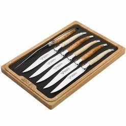 Laguiole - En Aubrac Corian Steak Knife Assorted M. Set 6pce