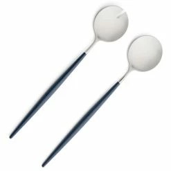 Cutipol - Goa Blue/Matte Steel Salad Set 2pce