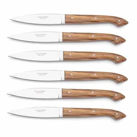 Claude Dozorme - Capucin Steak Knives Olive Wood Set 6pce 3 Claude Dozorme - Capucin Steak Knives Olive Wood Set 6pce