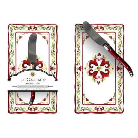 Le Cadeaux - Vischio Butter Dish W/Butter Spreader Set 2pce 3 Le Cadeaux - Vischio Butter Dish W/Butter Spreader Set 2pce