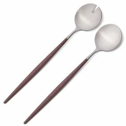 Cutipol - Goa Brown/Matte Steel Salad Set 2pce