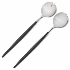 Cutipol - Goa Black/Matte Steel Salad Set
