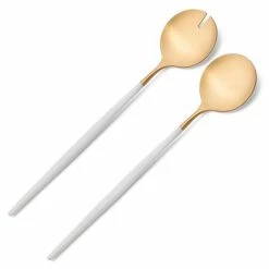 Cutipol - Goa White/Matte Gold Salad Set 2pce