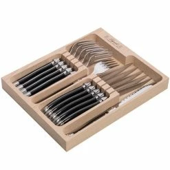 Laguiole - Debutante Steak Black Set 12pce