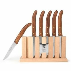 Claude Dozorme - Steak Knife With Stand Exotic Wood Set 6pce